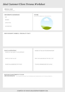 Ideal customer/client worksheet