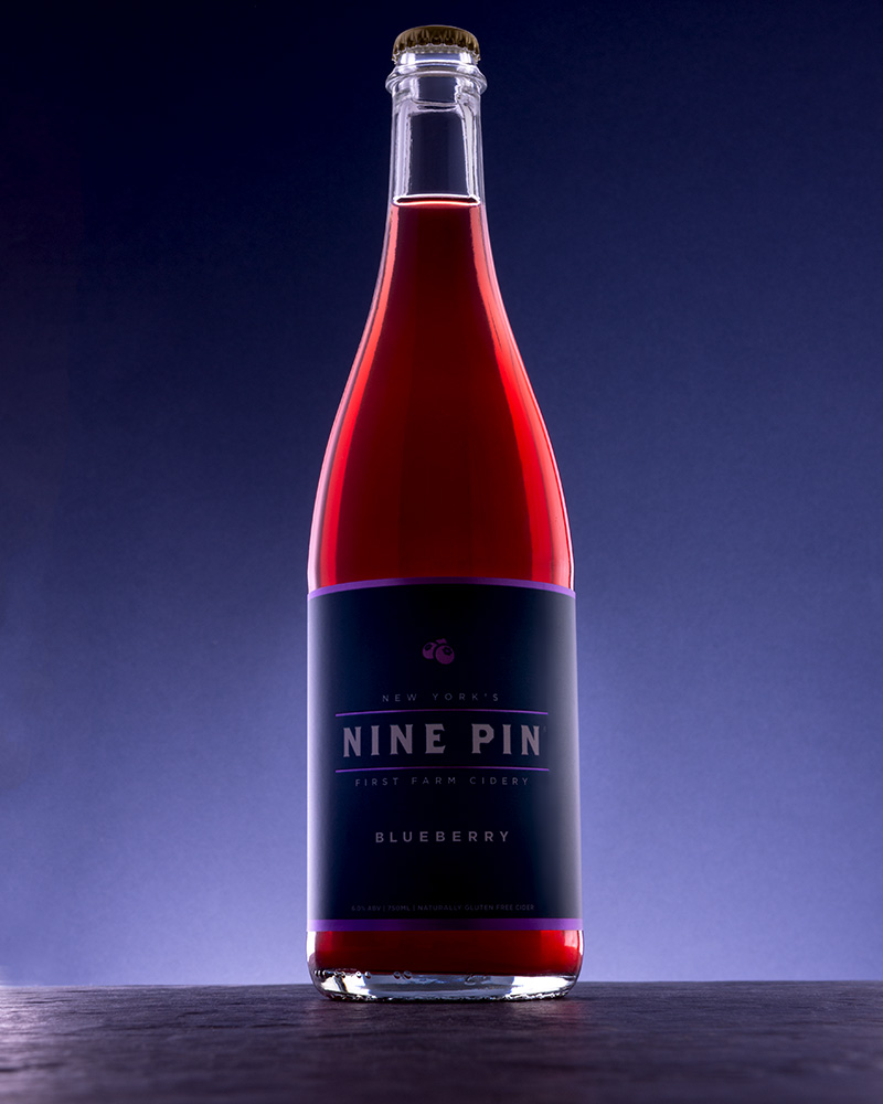 Product photo of bottle of Blueberry Cider from Nine Pin brand